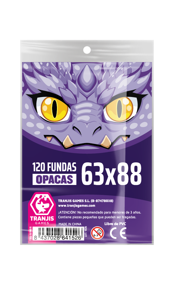 Fundas Dragón Morado (63X88mm) - Tranjis  Games