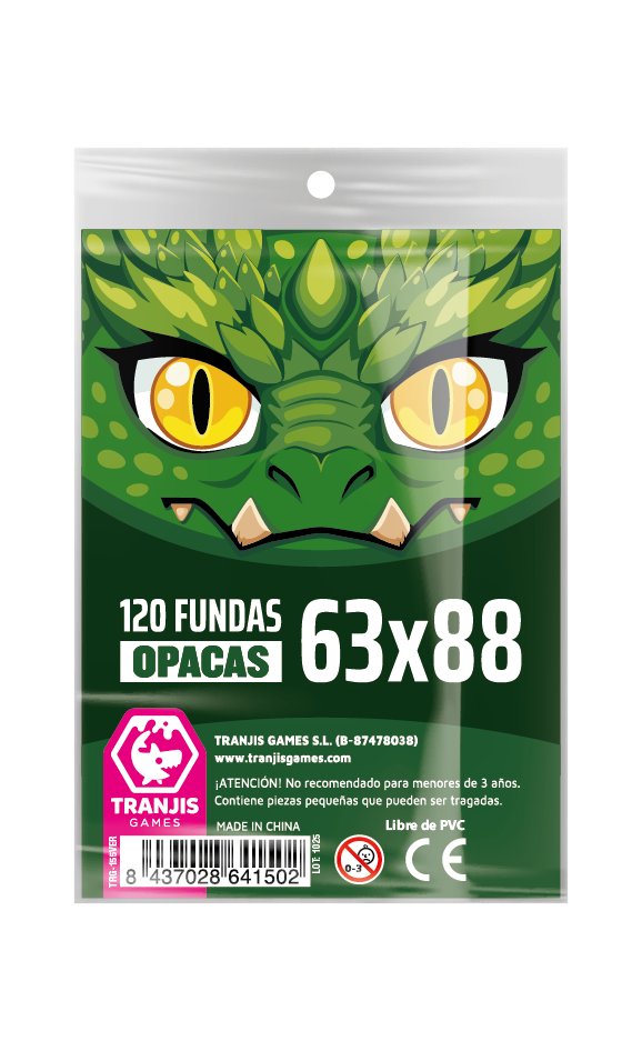 Fundas Dragón Verde (63X88mm) - Tranjis Games