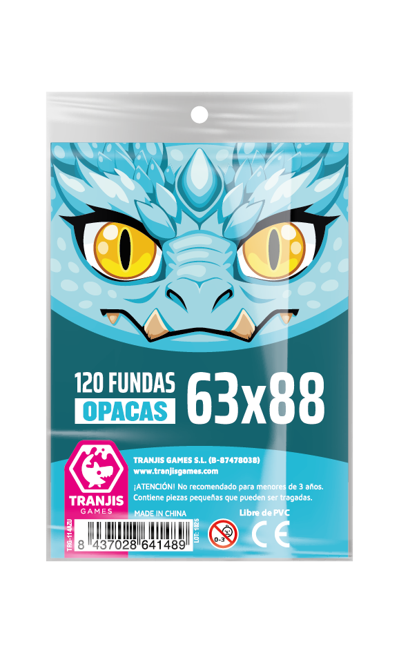 Fundas Dragón Azul (63X88mm) - Tranjis Games