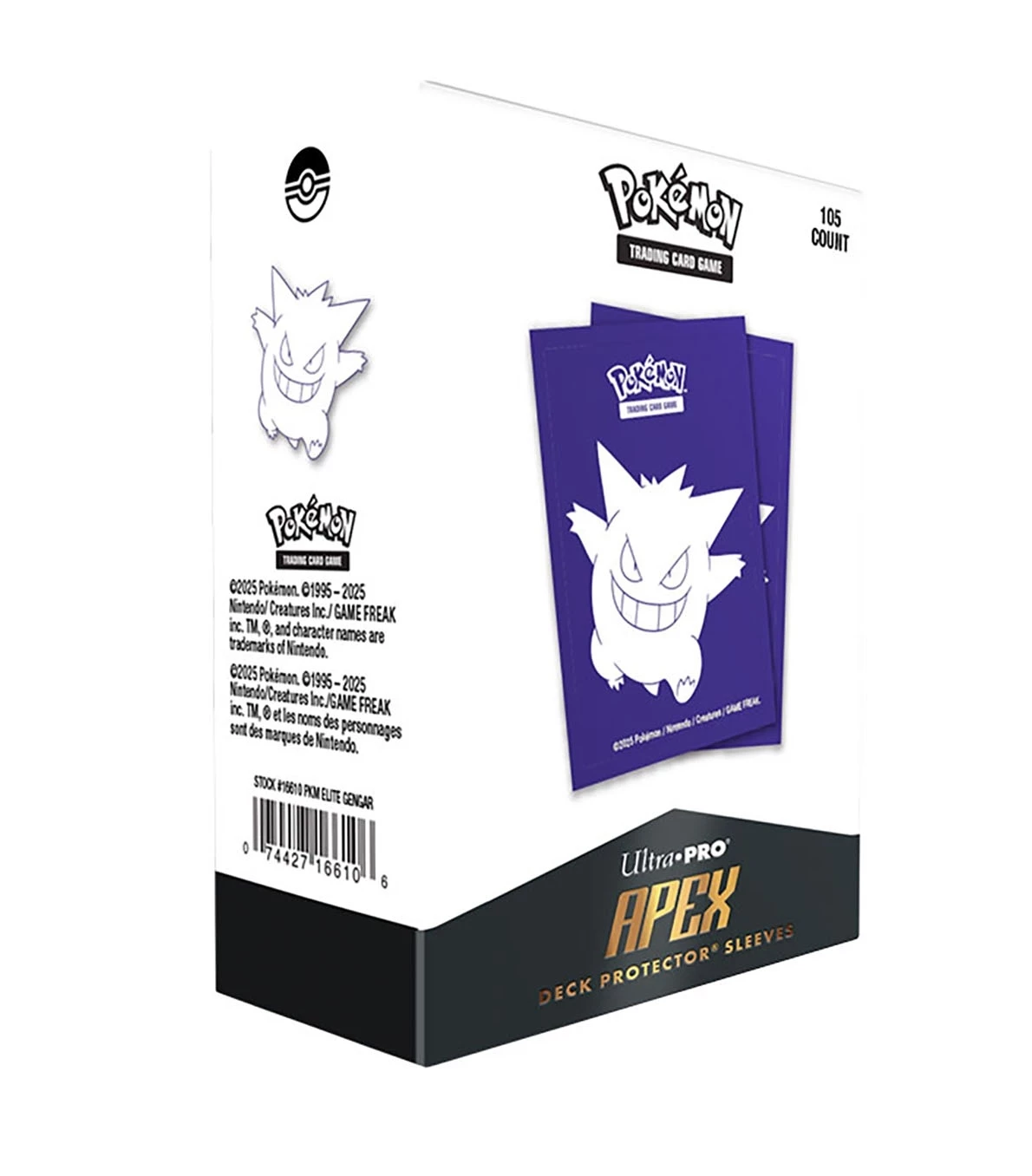 Ultra Pro - 105ct Apex Deck Protector Sleeves - Pokemon Elite Gengar