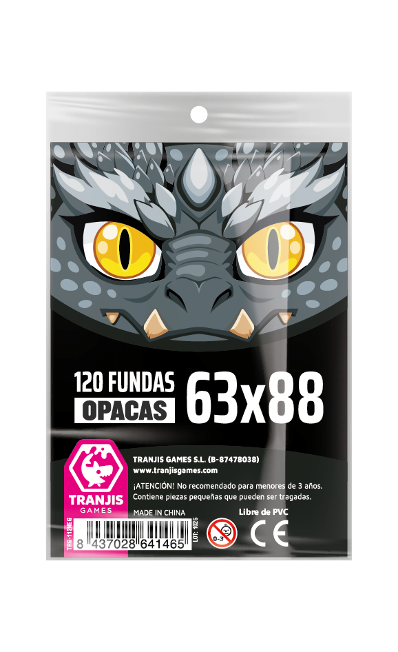 Fundas Dragón Negro (63X88mm) - Tranjis games