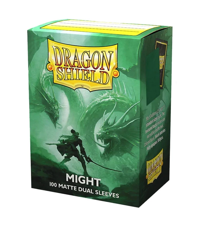 Fundas Standard Dual Matte Might Verde (100 fundas) - Dragon Shield