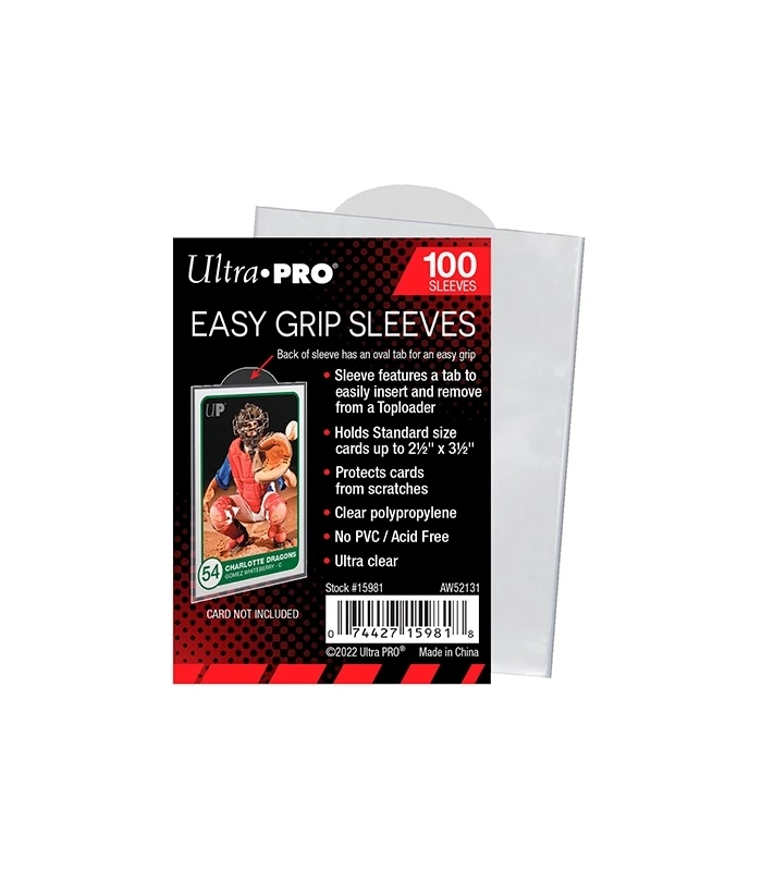 Ultra PRO Easy Grip Standard (100 Fundas) | Fundas Protectoras para Cartas de Tamaño Estándar